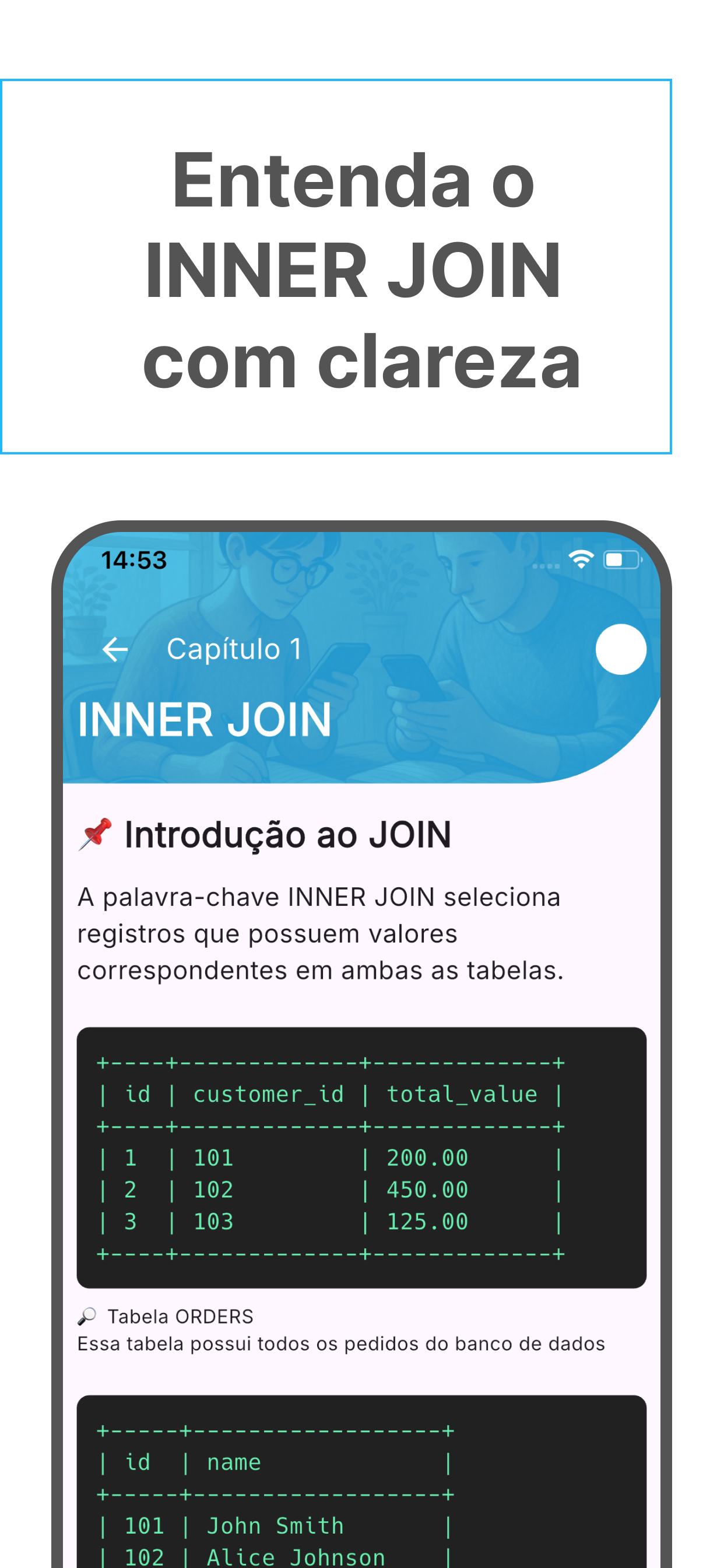 Screenshot 1 do app Aprendendo SQL